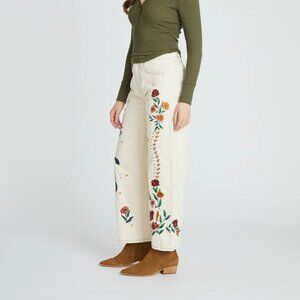 NEW DRIFTWOOD JEANS Elaine Barrel Hazel Hallucination Jeans WHITE DENIM 1225 8t4